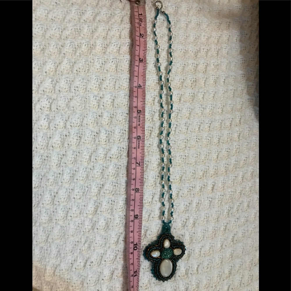 Hand made necklace tiny freshwater pearl🌹😉